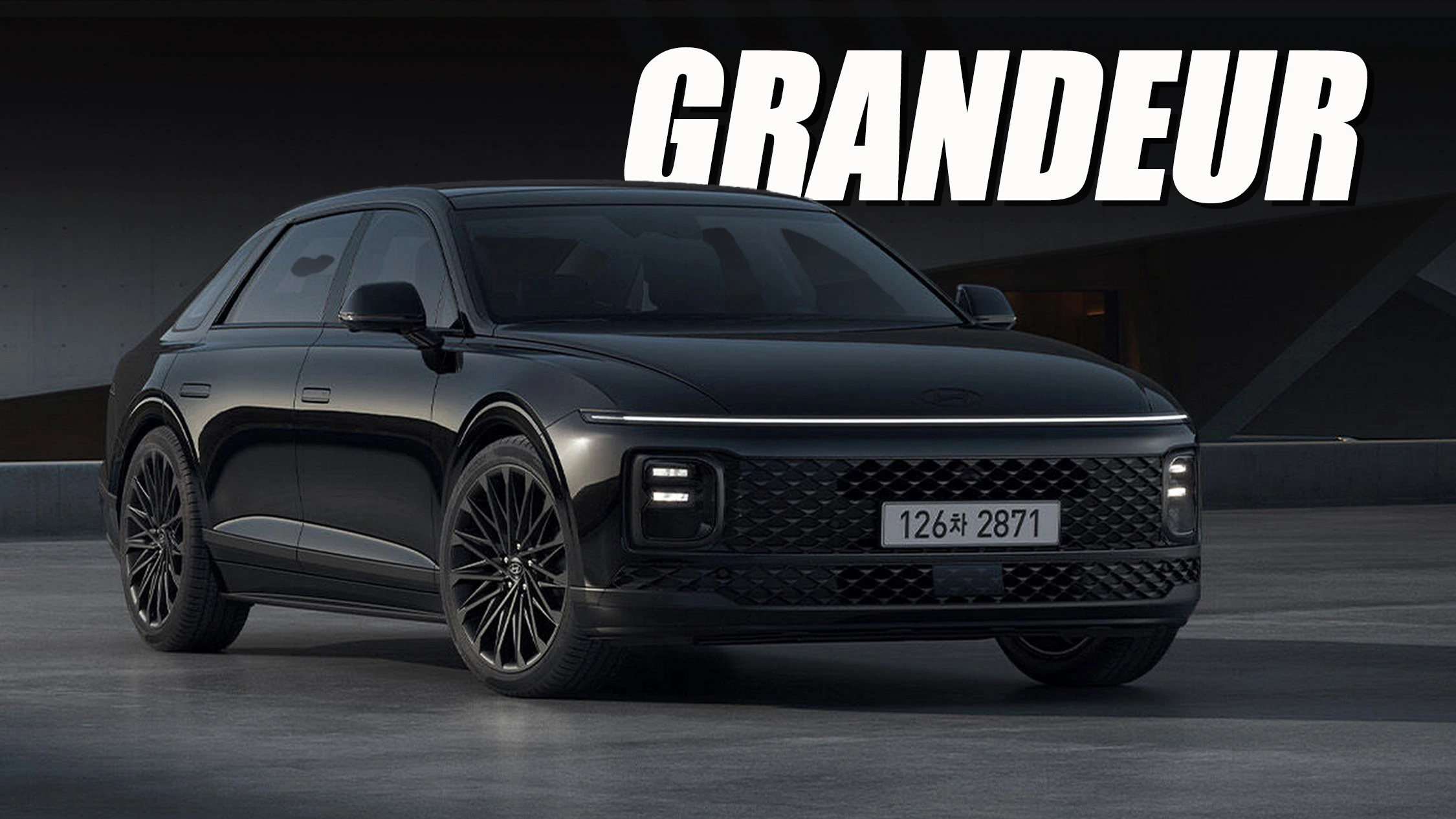 Sleek black luxury sedan design